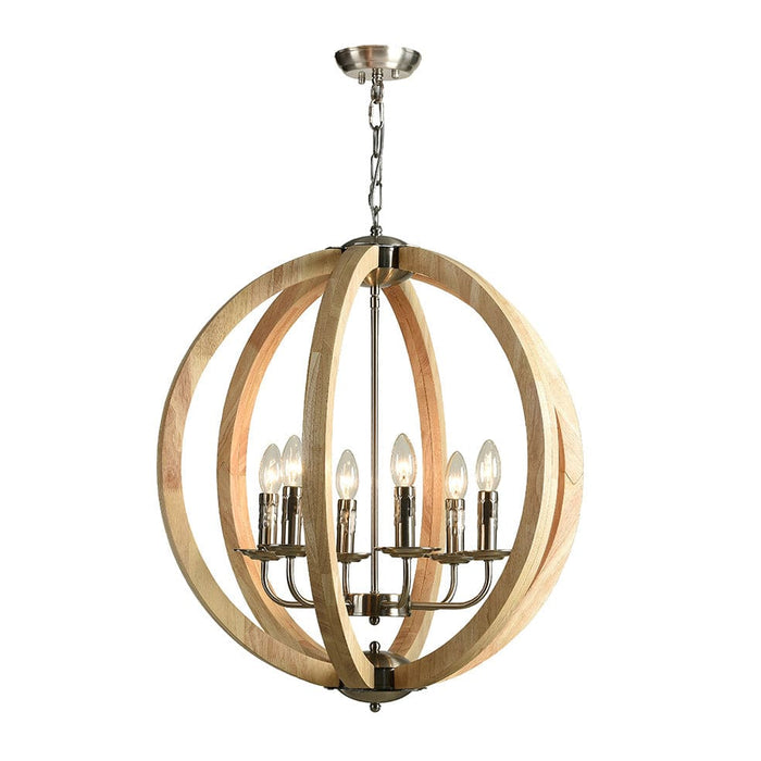 elevenpast Pendant Lights Aura Light Wood Chandelier YG30021-6P