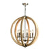 elevenpast Pendant Lights Aura Light Wood Chandelier YG30021-6P