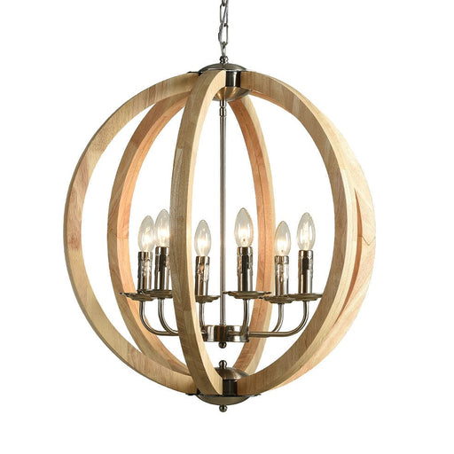 elevenpast Pendant Lights Aura Light Wood Chandelier YG30021-6P