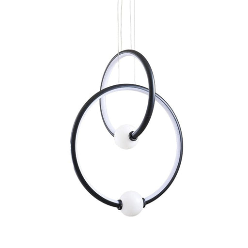 elevenpast Pendant Black Maina 2 Ring LED Aluminium Pendant Light Gold | Black ZCL463