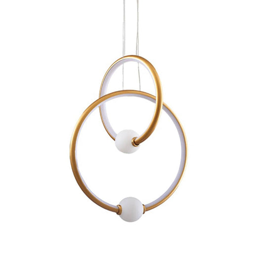 elevenpast Pendant Gold Maina 2 Ring LED Aluminium Pendant Light Gold | Black