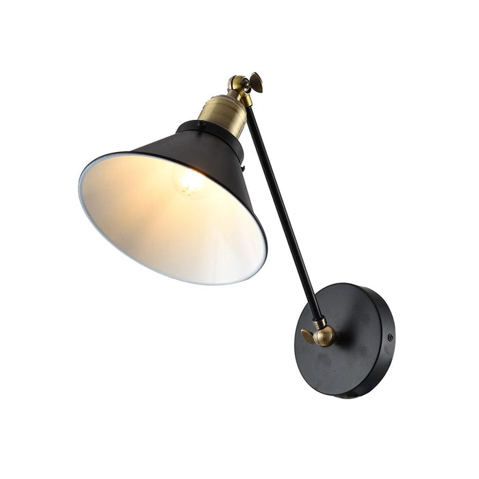 elevenpast Wall Light Wesley Aluminium Wall Light Black and Antique Brass ZVL235 340230087804