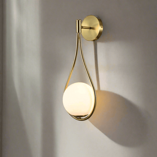 elevenpast Wall Light Obito Metal and Glass Wall Light Brass ZVL255