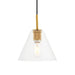 elevenpast Pendant Shino Metal and Glass Pendant Light Brass ZVL406