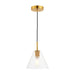 elevenpast Pendant Shino Metal and Glass Pendant Light Brass ZVL406