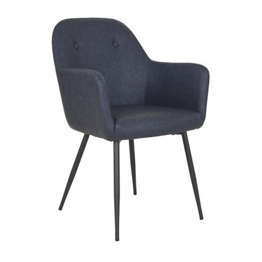 elevenpast Navy Blue Tulip Arm Chair