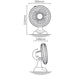 elevenpast Rechargeable Portable Fan with Built-in Night Light F5 6007328347569