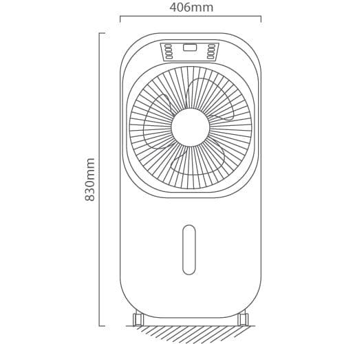 elevenpast Portable Rechargeable Mist Fan - LED Light F83 6007328397588