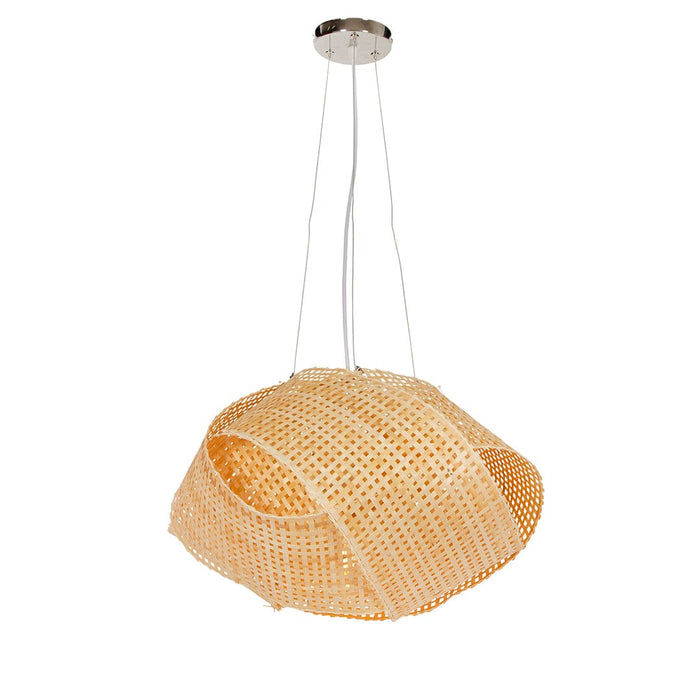 elevenpast Large Neda Pendant Light - Woven Bamboo P1289N